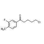 结构式 CAS# 898761-27-8, 5-氯-1-(3-氟-4-甲基苯基)-1-戊酮