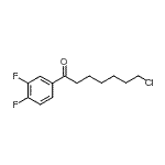 structure of CAS# 898761-57-4, 7-Chloro-1-(3,4-difluorophenyl)-1-heptanone;7-chloro-1-(3,4-difluorophenyl)-1-oxoheptane