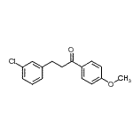 结构式 CAS# 898762-26-0, 3-(3-氯苯基)-1-(4-甲氧基苯基)-1-丙酮