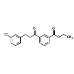 结构式 CAS# 898762-41-9, 乙基3-[3-(3-氯苯基)丙酰]苯甲酸酯