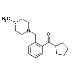 structure of CAS# 898762-63-5, Cyclopentyl{2-[(4-methyl-1-piperazinyl)methyl]phenyl}methanone;cyclopentyl 2-(4-methylpiperazinomethyl)phenyl ketone