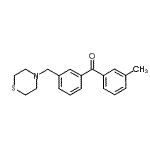 structure of CAS# 898762-74-8, (3-Methylphenyl)[3-(4-thiomorpholinylmethyl)phenyl]methanone;3-methyl-3'-thiomorpholinomethyl benzophenone