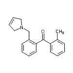 structure of CAS# 898762-79-3, [2-(2,5-Dihydro-1H-pyrrol-1-ylmethyl)phenyl](2-methylphenyl)methanone;2-methyl-2'-(3-pyrrolinomethyl) benzophenone