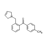 structure of CAS# 898762-83-9, [2-(2,5-Dihydro-1H-pyrrol-1-ylmethyl)phenyl](4-methylphenyl)methanone;4'-methyl-2-(3-pyrrolinomethyl) benzophenone