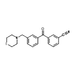 structure of CAS# 898762-86-2, 3-[3-(4-Thiomorpholinylmethyl)benzoyl]benzonitrile;3-cyano-3'-thiomorpholinomethyl benzophenone
