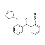 structure of CAS# 898762-91-9, 2-[2-(2,5-Dihydro-1H-pyrrol-1-ylmethyl)benzoyl]benzonitrile;2-cyano-2'-(3-pyrrolinomethyl) benzophenone