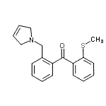 structure of CAS# 898763-02-5, [2-(2,5-Dihydro-1H-pyrrol-1-ylmethyl)phenyl][2-(methylsulfanyl)phenyl]methanone;2-(3-pyrrolinomethyl)-2'-thiomethylbenzophenone