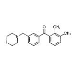 structure of CAS# 898763-11-6, (2,3-Dimethylphenyl)[3-(4-thiomorpholinylmethyl)phenyl]methanone;2,3-dimethyl-3'-thiomorpholinomethyl benzophenone