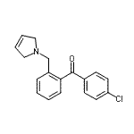 structure of CAS# 898763-12-7, (4-Chlorophenyl)[2-(2,5-dihydro-1H-pyrrol-1-ylmethyl)phenyl]methanone;4'-chloro-2-(3-pyrrolinomethyl) benzophenone