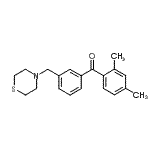 structure of CAS# 898763-13-8, (2,4-Dimethylphenyl)[3-(4-thiomorpholinylmethyl)phenyl]methanone;2,4-dimethyl-3'-thiomorpholinomethyl benzophenone