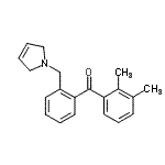 structure of CAS# 898763-20-7, [2-(2,5-Dihydro-1H-pyrrol-1-ylmethyl)phenyl](2,3-dimethylphenyl)methanone;2,3-dimethyl-2'-(3-pyrrolinomethyl) benzophenone