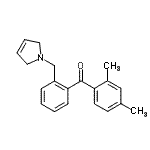 structure of CAS# 898763-23-0, [2-(2,5-Dihydro-1H-pyrrol-1-ylmethyl)phenyl](2,4-dimethylphenyl)methanone;2,4-dimethyl-2'-(3-pyrrolinomethyl) benzophenone