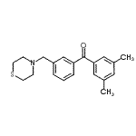 structure of CAS# 898763-25-2, (3,5-Dimethylphenyl)[3-(4-thiomorpholinylmethyl)phenyl]methanone;3,5-dimethyl-3'-thiomorpholinomethyl benzophenone