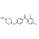 structure of CAS# 898763-33-2, (2,4-Difluorophenyl){4-[(4-methyl-1-piperazinyl)methyl]phenyl}methanone;2,4-difluoro-4'-(4-methylpiperazinomethyl) benzophenone