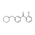 structure of CAS# 898763-37-6, (2-Chlorophenyl)[3-(4-thiomorpholinylmethyl)phenyl]methanone;2-chloro-3'-thiomorpholinomethyl benzophenone