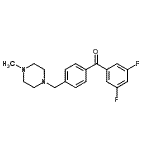 structure of CAS# 898763-39-8, (3,5-Difluorophenyl){4-[(4-methyl-1-piperazinyl)methyl]phenyl}methanone;3,5-difluoro-4'-(4-methylpiperazinomethyl) benzophenone