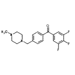 structure of CAS# 898763-42-3, {4-[(4-Methyl-1-piperazinyl)methyl]phenyl}(3,4,5-trifluorophenyl)methanone;4'-(4-methylpiperazinomethyl)-3,4,5-trifluorobenzophenone
