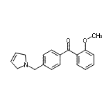 structure of CAS# 898763-77-4, [4-(2,5-Dihydro-1H-pyrrol-1-ylmethyl)phenyl](2-methoxyphenyl)methanone;2-methoxy-4'-(3-pyrrolinomethyl) benzophenone