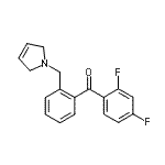structure of CAS# 898763-80-9, (2,4-Difluorophenyl)[2-(2,5-dihydro-1H-pyrrol-1-ylmethyl)phenyl]methanone;2,4-difluoro-2'-(3-pyrrolinomethyl) benzophenone