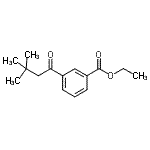 结构式 CAS# 898764-29-9, 乙基3-(3,3-二甲基丁酰基)苯甲酸酯