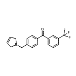 structure of CAS# 898764-46-0, [4-(2,5-Dihydro-1H-pyrrol-1-ylmethyl)phenyl][3-(trifluoromethyl)phenyl]methanone;4'-(3-pyrrolinomethyl)-3-trifluoromethylbenzophenone