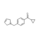 structure of CAS# 898764-81-3, Cyclopropyl[4-(2,5-dihydro-1H-pyrrol-1-ylmethyl)phenyl]methanone;cyclopropyl 4-(3-pyrrolinomethyl)phenyl ketone