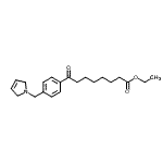 structure of CAS# 898764-97-1, Ethyl 8-[4-(2,5-dihydro-1H-pyrrol-1-ylmethyl)phenyl]-8-oxooctanoate;ethyl 8-oxo-8-[4-(3-pyrrolinomethyl)phenyl]octanoate