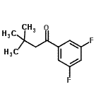 structure of CAS# 898764-98-2, 1-(3,5-Difluorophenyl)-3,3-dimethyl-1-butanone;3',5'-Difluoro-3,3-dimethylbutyrophenone