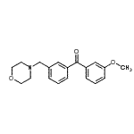 structure of CAS# 898765-07-6, (3-Methoxyphenyl)[3-(4-morpholinylmethyl)phenyl]methanone;3-methoxy-3'-morpholinomethyl benzophenone