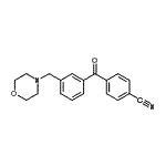 结构式 CAS# 898765-17-8, 4-[3-(4-吗啉基甲基)苯甲酰基]苯甲腈