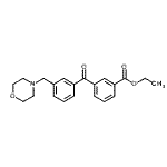 structure of CAS# 898765-23-6, Ethyl 3-[3-(4-morpholinylmethyl)benzoyl]benzoate;3-carboethoxy-3'-morpholinomethyl benzophenone