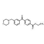 结构式 CAS# 898765-26-9, 乙基4-[3-(4-吗啉基甲基)苯甲酰基]苯甲酸酯