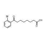 structure of CAS# 898765-30-5, 8-(2-Bromophenyl)-8-oxooctanoic acid;8-(2-bromophenyl)-8-oxooctanoic acid