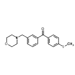 structure of CAS# 898765-32-7, [4-(Methylsulfanyl)phenyl][3-(4-morpholinylmethyl)phenyl]methanone;3-morpholinomethyl-4'-thiomethylbenzophenone
