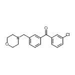 structure of CAS# 898765-41-8, (3-Chlorophenyl)[3-(4-morpholinylmethyl)phenyl]methanone;3-chloro-3'-morpholinomethyl benzophenone