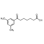 structure of CAS# 898765-48-5, 7-(3,5-Dimethylphenyl)-7-oxoheptanoic acid;7-(3,5-dimethylphenyl)-7-oxoheptanoic acid