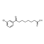 structure of CAS# 898765-75-8, 8-(3-Chlorophenyl)-8-oxooctanoic acid;8-(3-Chlorophenyl)-8-oxooctanoic acid
