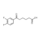 结构式 CAS# 898765-77-0, 6-(3,4-二氟苯基)-6-氧代己酸