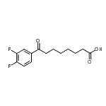 structure of CAS# 898765-81-6, 8-(3,4-Difluorophenyl)-8-oxooctanoic acid;8-(3,4-difluorophenyl)-8-oxooctanoic acid
