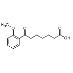 structure of CAS# 898765-99-6, 7-(2-Methoxyphenyl)-7-oxoheptanoic acid;7-(2-methoxyphenyl)-7-oxoheptanoic acid