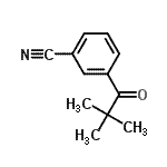 structure of CAS# 898766-12-6, 3-(2,2-dimethylpropanoyl)benzonitrile;3'-Cyano-2,2-dimethylpropiophenone;MFCD03841168