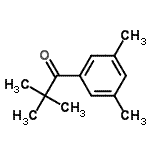 structure of CAS# 898766-24-0, 1-(3,5-dimethylphenyl)-2,2-dimethyl-propan-1-one;2,2,3',5'-Tetramethylpropiophenone;MFCD03841184