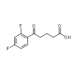 structure of CAS# 898766-25-1, 5-(2,4-Difluorophenyl)-5-oxopentanoic acid;5-(2,4-difluorophenyl)-5-oxovaleric acid