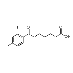 structure of CAS# 898766-28-4, 7-(2,4-Difluorophenyl)-7-oxoheptanoic acid;7-(2,4-difluorophenyl)-7-oxoheptanoic acid