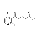 structure of CAS# 898766-43-3, 5-(2,6-Difluorophenyl)-5-oxopentanoic acid;5-(2,6-difluorophenyl)-5-oxovaleric acid