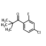 结构式 CAS# 898766-51-3, 1-(4-氯-2-氟苯基)-2,2-二甲基-1-丙酮