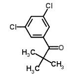 结构式 CAS# 898766-63-7, 1-(3,5-二氯苯基)-2,2-二甲基-丙-1-酮