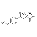 structure of CAS# 898766-73-9, 2,2-Dimethyl-4-[4-(methylsulfanyl)phenyl]-4-oxobutanoic acid;2,2-dimethyl-4-oxo-4-(4-thiomethylphenyl)butryic acid