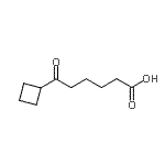 structure of CAS# 898766-81-9, 6-Cyclobutyl-6-oxohexanoic acid;6-Cyclobutyl-6-oxohexanoic acid