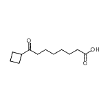 structure of CAS# 898766-85-3, 8-Cyclobutyl-8-oxooctanoic acid;8-cyclobutyl-8-oxooctanoic acid